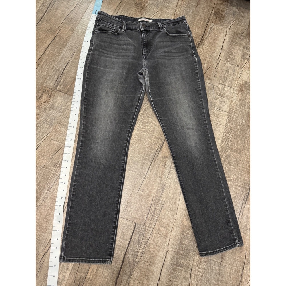 Levi Strauss Womens Classic Mid Rise Skinny Jeans Faded Black Size 14 Stretch‎ - Picture 2 of 13